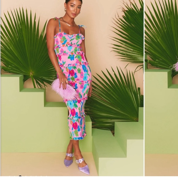 Show Me Your MuMu Dresses & Skirts - Show me your mumu dress NWT!!  Stella smocked dress pink Piccadilly floral XL